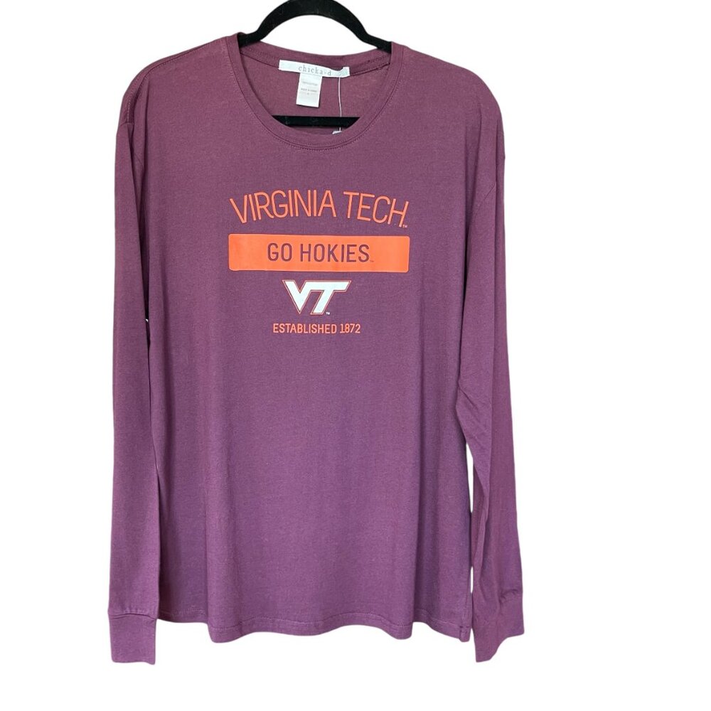 Unisex Virginia Tech Hokies‎ Long-Sleeve T-Shirt NWT